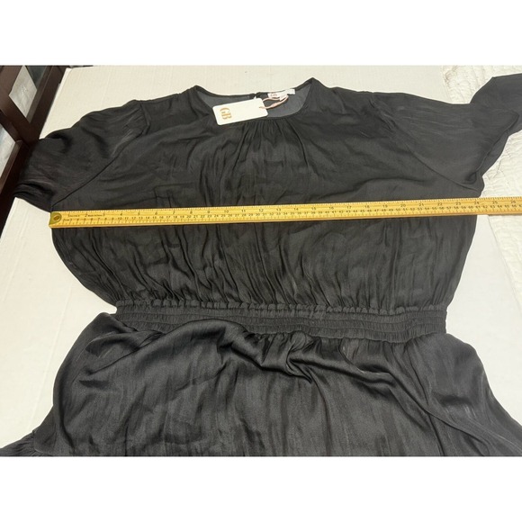 GB Dillard's Black Long Sleeve Ruffle Tiered Mini Dress - Women's XL - Picture 5 of 10